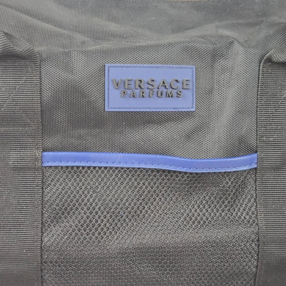 Versace Parfums GWP Black Nylon Weekend Duffle Bag w Shoulder Strap